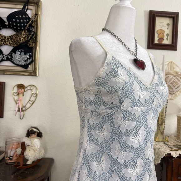 y2k dainty coquette fairy butterfly lace mini dress - Picture 5 of 8